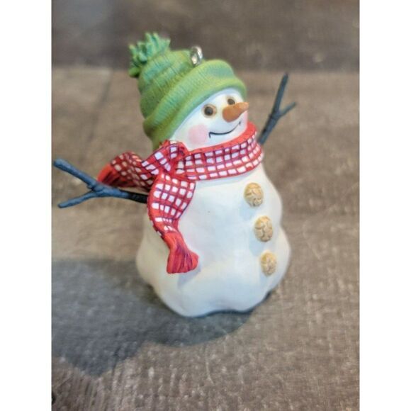 Hallmark 1999 Snowman red scarf ornament Xmas decor - Picture 2 of 4